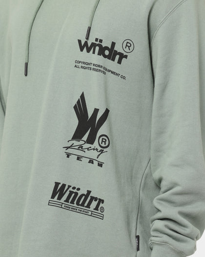 Wndrr Enigma Curved Hem Hoodie Olive