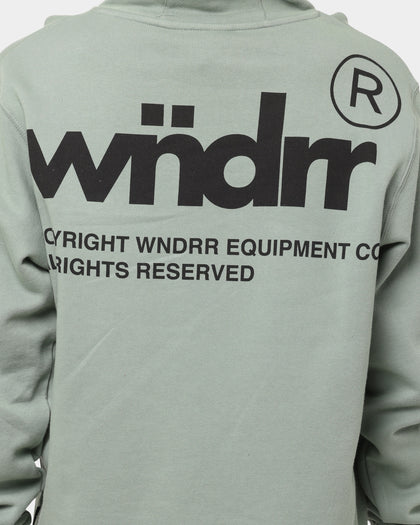 Wndrr Enigma Curved Hem Hoodie Olive