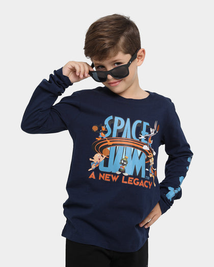 NBA Kid's All In Logo Long Sleeve T-Shirt Navy