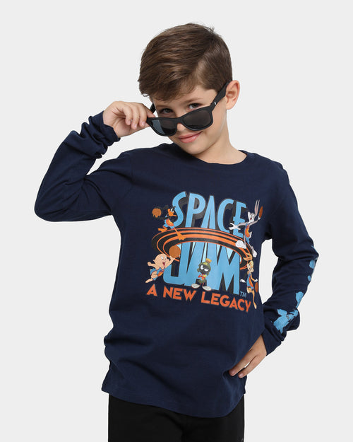 NBA Kid's All In Logo Long Sleeve T-Shirt Navy