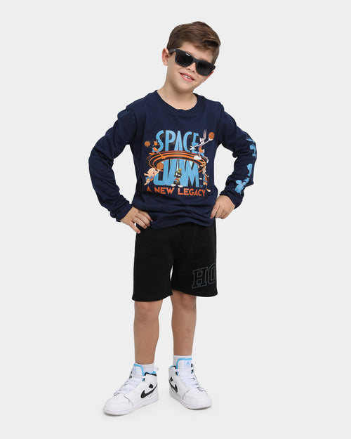 NBA Kid's All In Logo Long Sleeve T-Shirt Navy