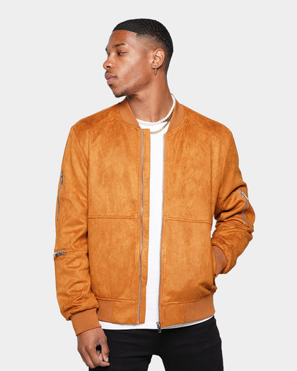 XXIII Aria Suede Bomber Jacket Tan