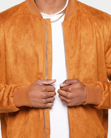 XXIII Aria Suede Bomber Jacket Tan