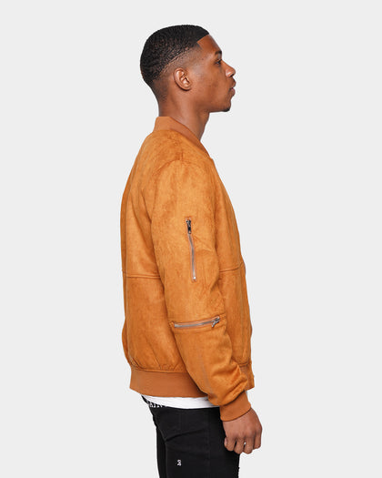 XXIII Aria Suede Bomber Jacket Tan