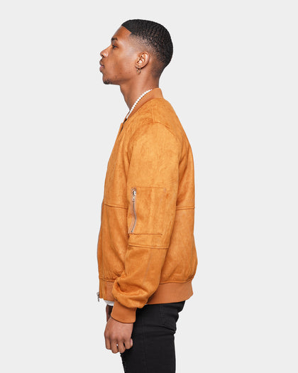 XXIII Aria Suede Bomber Jacket Tan