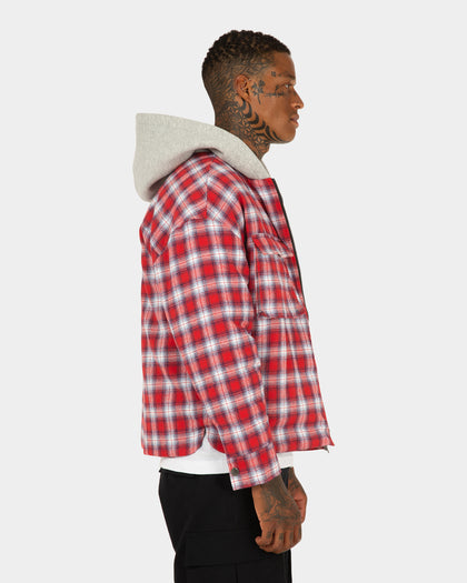 XXIII Dynasty Tartan Hood Jacket Red/Grey
