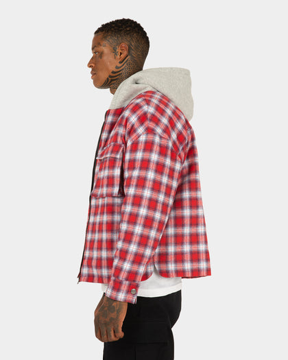 XXIII Dynasty Tartan Hood Jacket Red/Grey