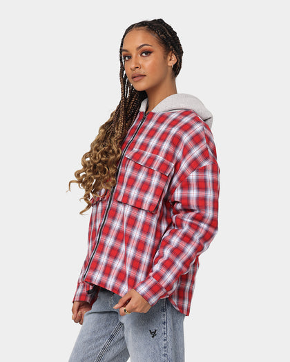 XXIII Dynasty Tartan Hood Jacket Red/Grey