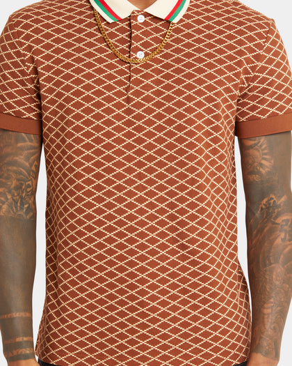 XXIII Printed Polo Brown