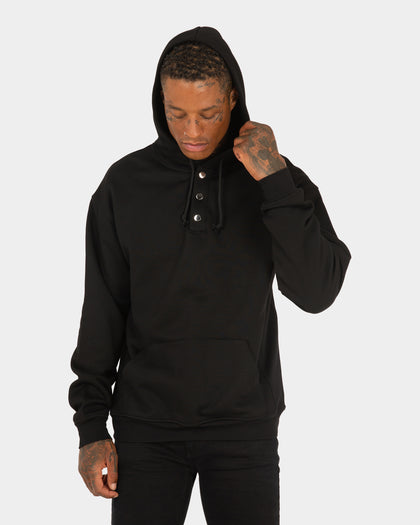 XXIII Snap Button Hoodie Black