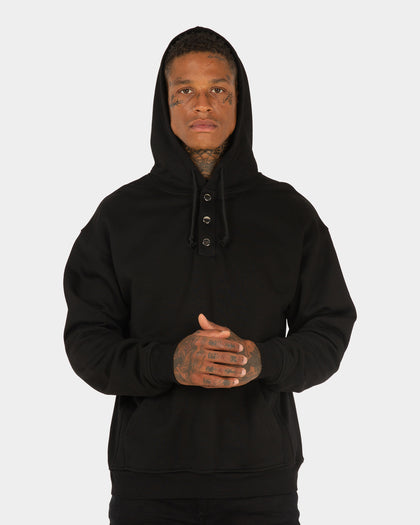 XXIII Snap Button Hoodie Black
