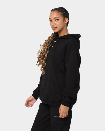 XXIII Snap Button Hoodie Black