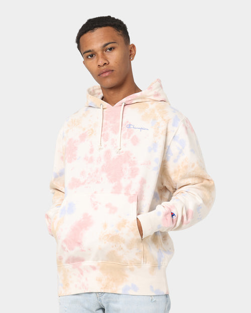 Champion Lightweight Fleece Sun Washed Hoodie Pink Beige