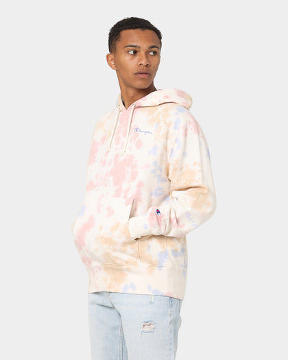 Champion Lightweight Fleece Sun Washed Hoodie Pink Beige
