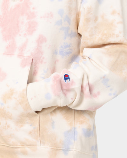 Champion Lightweight Fleece Sun Washed Hoodie Pink Beige