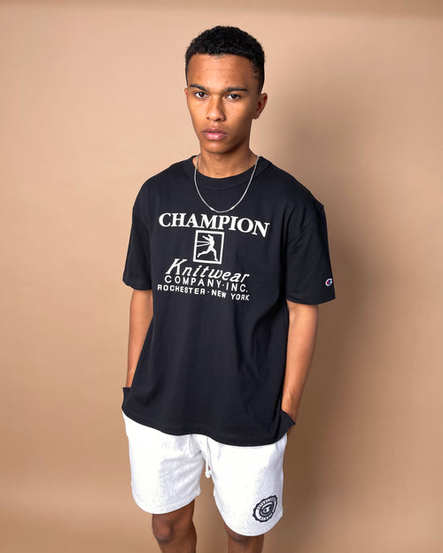 Champion Rebound Archive Heritage T-Shirt Black