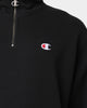 Champion Rev Weave Terry Quarter Zip Black