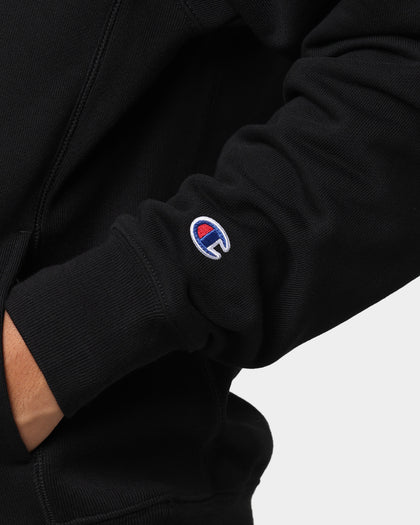 Champion Rev Weave Terry Quarter Zip Black