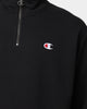 Champion Rev Weave Terry Quarter Zip Black