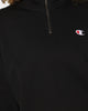 Champion Rev Weave Terry Quarter Zip Black