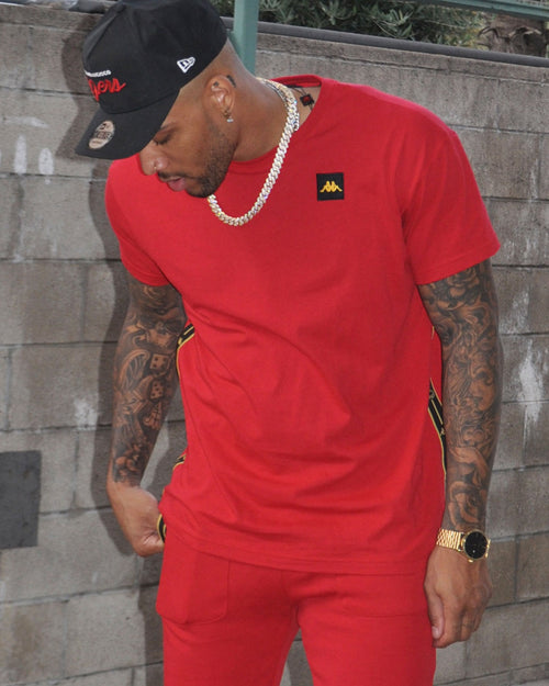 Kappa Kappa X Culture Kings Authentic Phillo T-Shirt Red/Gold