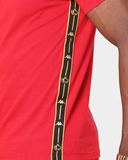 Kappa Kappa X Culture Kings Authentic Phillo T-Shirt Red/Gold