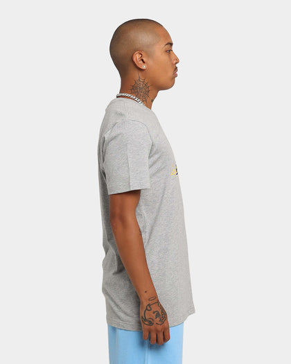 New Era Los Angeles Lakers Script T-Shirt Heather Grey
