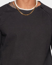 XXIII Wash Zip Crew Black
