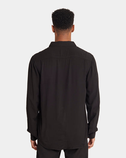 XXIII Crete Long Sleeve Button Up Shirt Black