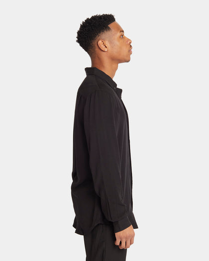 XXIII Crete Long Sleeve Button Up Shirt Black