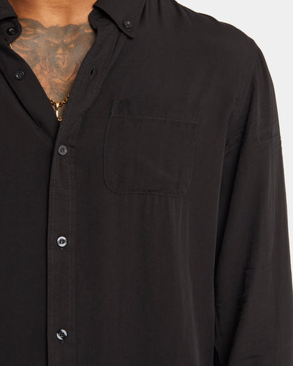 XXIII Crete Long Sleeve Button Up Shirt Black