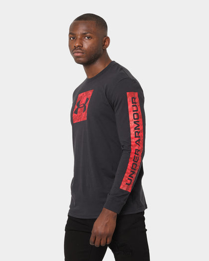 Under Armour Camo Boxed Sport Style Long Sleeve T-Shirt Black/Red