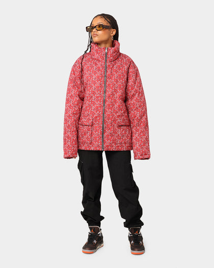 XXIII Paisley Puffer Jacket Red