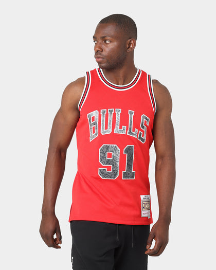 Mitchell & Ness Chicago Bulls Dennis Rodman '97-'98 #91 75th Anniversary Diamond Jubilee Swingman Jersey Red