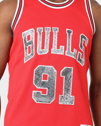 Mitchell & Ness Chicago Bulls Dennis Rodman '97-'98 #91 75th Anniversary Diamond Jubilee Swingman Jersey Red