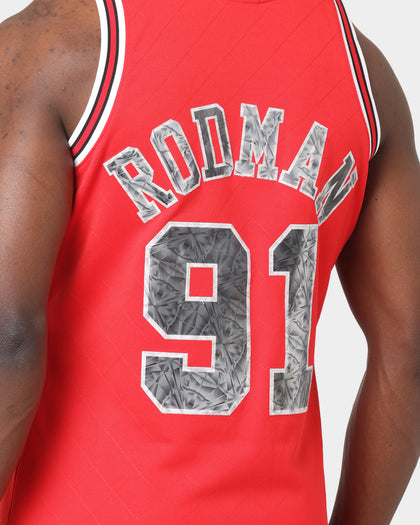 Mitchell & Ness Chicago Bulls Dennis Rodman '97-'98 #91 75th Anniversary Diamond Jubilee Swingman Jersey Red