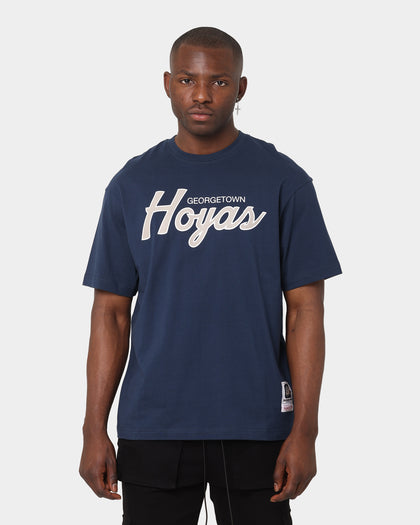 Mitchell & Ness Allen Iverson Georgetown Hoyas Script Logo T-Shirt Navy