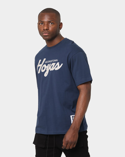 Mitchell & Ness Allen Iverson Georgetown Hoyas Script Logo T-Shirt Navy