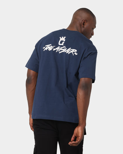 Mitchell & Ness Allen Iverson Georgetown Hoyas Script Logo T-Shirt Navy