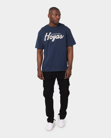 Mitchell & Ness Allen Iverson Georgetown Hoyas Script Logo T-Shirt Navy