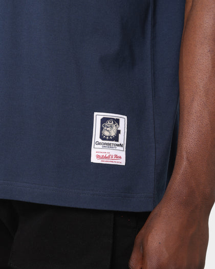 Mitchell & Ness Allen Iverson Georgetown Hoyas Script Logo T-Shirt Navy