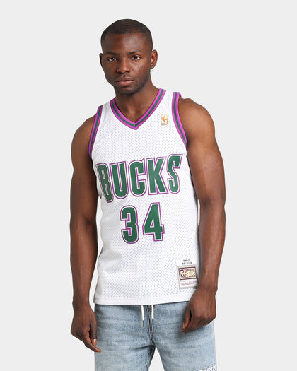 Mitchell & Ness Milwaukee Bucks Ray Allen #34 '96-'97 Swingman Jersey White