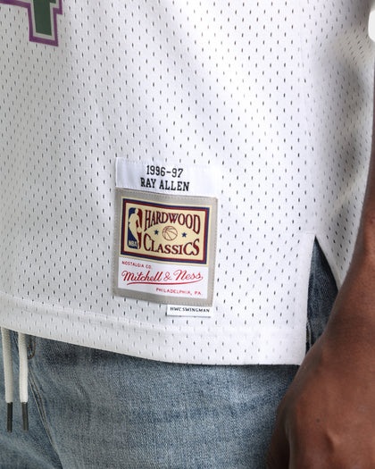 Mitchell & Ness Milwaukee Bucks Ray Allen #34 '96-'97 Swingman Jersey White