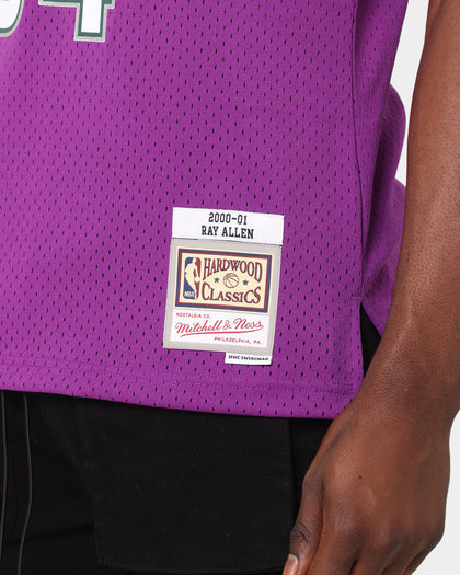 Mitchell & Ness Milwaukee Bucks Ray Allen #34 '00-'01 Swingman Jersey Purple