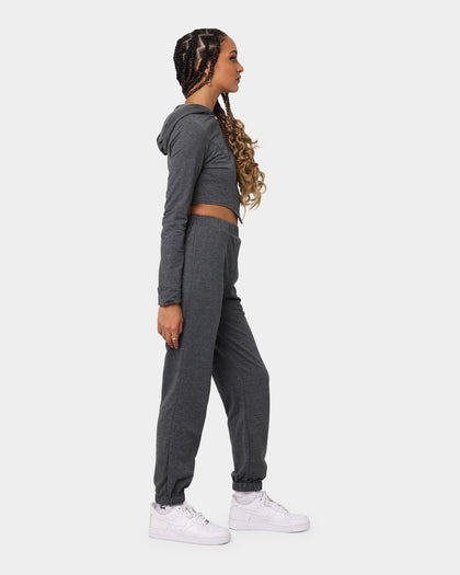 XXIII Women's Corset Track Suit Set Dark Heather Grey