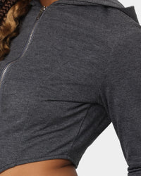 XXIII Women's Corset Track Suit Set Dark Heather Grey