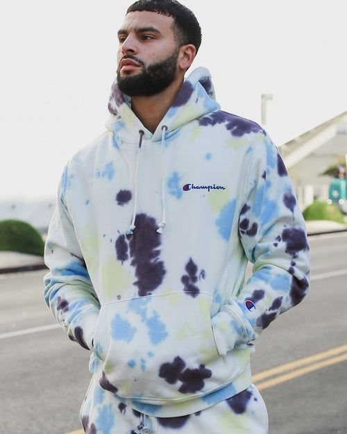Champion Reverse Weave Cloud Dye Hoodie Print 3c7