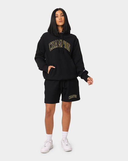 Champion Reverse Weave Varsity Hoodie Black