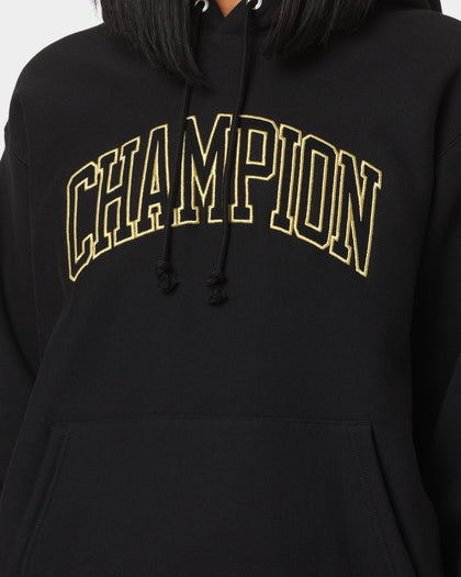 Champion Reverse Weave Varsity Hoodie Black