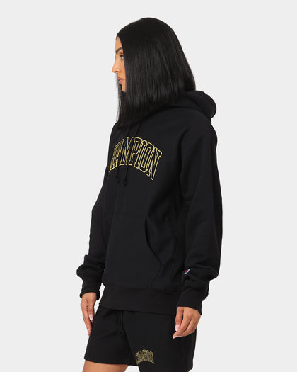 Champion Reverse Weave Varsity Hoodie Black